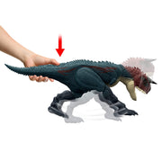 Mattel Jurassic World Charge N Chomp Carnotaurus Dinosaur Action Figure with Running and Roaring Motion, 17.1 in, JKG85
