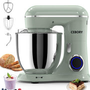 CEBORY 3-IN-1 Stand Mixer, 6.5 QT Tilt-Head 660W 10-Speed Food Mixer, Kitchen Electric Mixer with Do