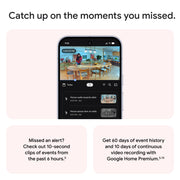 Google Nest Cam Indoor Wired 3rd Gen, 2K HDR Video, Night Vision, 152 Field of View, Two-Way Audio, Gemini Technology, Hazel