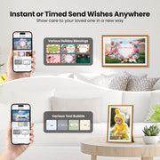 RCA 10.1 Inch WiFi Digital Photo Frame, 1280x800 HD IPS Touchscreen, 32GB Memory, Auto Rotate, Wall Mountable, Wireless Sharing via Uhale App