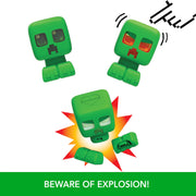 Mattel Minecraft My Pet Creeper Interactive Toy, 5.5-Inch Button-Activated Figure with Lights, Sounds, Exploding Action, Multicolor