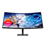 HP OMEN 34c Curved Gaming Monitor, 34 Inch Ultrawide WQHD 3440 x 1440, 165Hz Refresh Rate, 1ms Response, VA Panel, HDR, AMD FreeSync Premium, Black