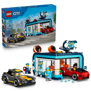 LEGO City Drive-Through Car Wash Building Toy with 2 Toy Cars and 4 Minifigures, Interactive Set for Ages 6+, 60497