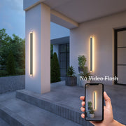 Ralbay Outdoor Wall Light 2 Pack, 47.2In Linear LED Sconce, 3000K Warm White, 35W, IP65 Waterproof, Matte Black