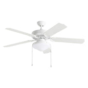 California Energy Commission Registered White 52 EXT Ceiling FAN 5 Blade CFL