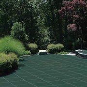 Meyco Mesh Swimming Pool Cover, Durable Two-Ply Meycolite Mesh, Rainwater Drainage, Leaf Blocking, Forest Green, 25x45 Ft, 2545