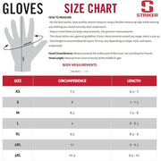 Striker Stealth Waterproof Goalie Gloves with Silicone Palm Grip, Tech Touch Fingertips, Extended Cuff, Black/Gray, Medium, 7231304
