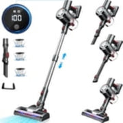 KANFUAQ A19 Powerful 3-in-1 Cordless Stick Vacuum Cleaner  Rechargeable & Versatile, Black