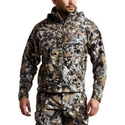 Sitka Stratus Windstopper Hunting Jacket, GORE-TEX INFINIUM, Water Repellent, Removable Hood with Hearing Ports, Safety Harness Pass-Through, Medium Tall, 50242-EV-MT