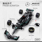 Luppa Formula 1 AMG W14 Model Kit - 1:18 Scale Racing F1 AMG W14 E Performance Model Inspired by Lewis Hamilton & George Russell Building kit, Collectible diecast, 140 Pieces