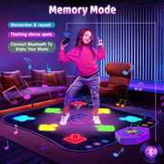 Beefunni Light-Up 8-Button Interactive Dance Mat Toy, Wireless Bluetooth, Purple, Ages 3-12, 37.4x33.8 in, 799-13A