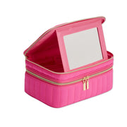 Conair A30596 Sophia Joy Train Case with Mirror and Brush Organizer, Pink