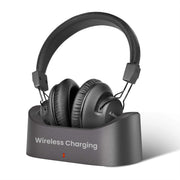 Avantree Audition 3 Bluetooth 5.3 Over-Ear Headphones with Wireless Charging Dock, Black, 50H Battery Life, Qualcomm aptX-Adaptive