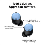 Google GA05205-US Pixel Buds Pro - Noise Canceling Earbuds - Up to 31 Hour Battery Life with Charging Case - Bluetooth Headphones - Compatible with Android - Porcelain