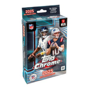 Topps 2025 Chrome Football Hanger Box, 20 Cards with Rookie Cards, Autographs, Parallels
