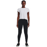 Under Armour Womens Motion Joggers, Tapered Leg Fit, Black Jet Gray, Small, 27in Inseam, 1375077
