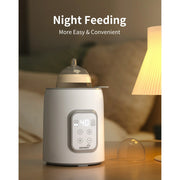 Grownsy 8-in-1 Baby Bottle Warmer Fast Warming, Accurate Temperature Control, Defrost, Sterilize, Keep Warm, Heat Baby Food Jars, Timer, BPA-Free, White