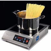 ChangBERT Portable Induction Cooktop, 1800W Commercial Grade, Stainless Steel Housing, German Schott Glass, 10-Hour Timer, F-IH-01SS