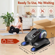 ALSO GO Under Desk Elliptical Machine, Electric Leg Exerciser with 12 Speed Levels and 12 Workout Modes, Quiet, Portable, SG0056