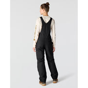 Carhartt Women's Washed Duck Insulated Bib Overall, Black, Large Short, 3M Thinsulate, Stretch Side Panels, Reinforced Knees, 104049