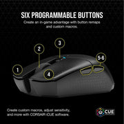 Corsair CH-931C011-NA Katar Pro Wireless, Lightweight FPS/MOBA Gaming Mouse, Black
