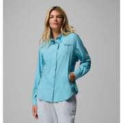 Columbia Womens PFG Tamiami II Long Sleeve Fishing Shirt, Vintage Blue, Small, UPF 40, Omni-Dry, 127570