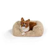 Best Friends by Sheri Lounge Shag Dog Bed, Calming Faux Fur, Taupe, Medium 30 x 20 in 70657