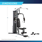 Marcy MWM-4965SC 150 lb Stack Home Gym, Dual-Action Press Arms, Ab Attachment, Total Leg Developer