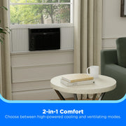 Midea MAW05M1WBL-N 5,000 BTU Mechanical Window Air Conditioner, 150 Sq Ft, Black