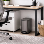 Simpli-Magic Bathroom Trash Can, 1.6 Gallon Stainless Steel Soft-Close Step Pedal, Gunmetal, 79696