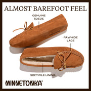 Minnetonka Men's Pile Lined Softsole Moccasin Slippers, Brown, Wide Size 13, Pile 763W