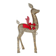 Holiday Time Indoor/Outdoor Light-Up Glitter Deer Family Christmas Decoration with 210 LED Lights, Warm White, Set of 3
