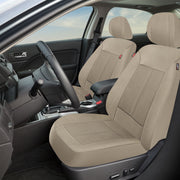 Genuine Dickies 43974WDI 3-Piece Tan Peterson Seat Covers - Luxurious Vegan Leather, Universal Fit, Airbag Safe