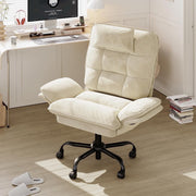 Bestier Big and Tall Executive Office Chair with Flip-Up Arms for Adults, Beige