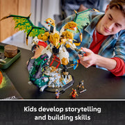 LEGO Ninjago Ultra Dragon Battle Building Set, 2,178 Pieces, Ages 12+, Posable 4-Headed Dragon and Devourer Snake Figures, Includes 4 Minifigures, 71872
