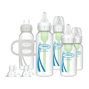 Dr. Brown's Natural Flow Anti-Colic Options+ First Year Baby Bottle Gift Set, Clear with Gray