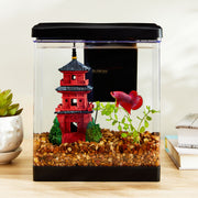 Vibrant Life Betta View Aquarium Starter Kit, 1.5 Gallon, White LED Light, Internal Power Filter
