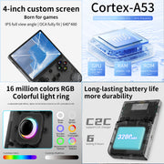 Anbernic RG40XXV Handheld Game Console, 64GB, 3200mAh Battery, Linux, Bluetooth, HD Output, Black