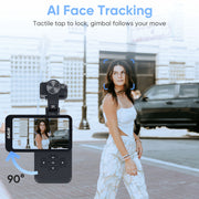 Degipo ORDRO M5 5K Pocket Camera with 3-Axis Gimbal Stabilizer, 3.5-Inch Rotatable IPS Touch Screen, 10X Digital Zoom, IR Night Vision, HDMI Output