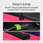 VIZIO 4.1 Soundbar System with Dolby Atmos, Wireless Surround Speakers, Compact Subwoofer, QuickFit Compatible, 30-Inch, SV410XW-0905