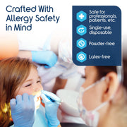 Inspire Nitrile-Vinyl Blend Disposable Gloves, Latex Free, Powder-Free, Blue, Large, 1000 Count