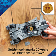 LEGO DC Batman v Superman Batmobile Building Blocks Set, 220 Pieces, Armored Batman Minifigure with Fabric Cape, Golden Anniversary Coin, Ages 9+, 76331