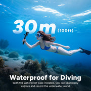 SJCAM C110 4K Ultra HD Action Camera with EIS Stabilization, Waterproof 30M, 125 Wide Angle, Built-in WiFi and Microphone