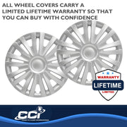 Coast2Coast Int. IWC50715S Automotive Wheel Cover, 15 Inch, 9 Split Spoke Silver, Set of 4
