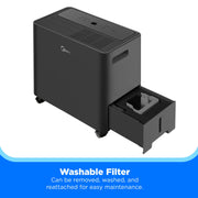 Midea 50 Pint Smart Access Dehumidifier with Built-In Pump, App and Voice Control, 4,500 Sq. Ft. Coverage, Black, MAD50PS1CWBL