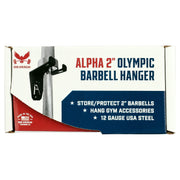 Iron American Wall-Mounted Barbell Holder, Heavy-Duty Steel, Black