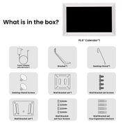 HBESTORE HL-06A-DPF 15.6 Inch Smart Wall Planner Digital Calendar Chore Chart 1920x1080 Touchscreen Interactive Display Wall Mount