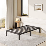 FSCHOS 12 Inch Twin Size Bed Frame, Heavy Duty Metal Platform, No Box Spring Needed, Black, 3501-12