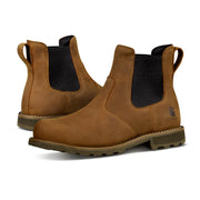 Carhartt Frontier Water Resistant Steel Toe Chelsea Work Boots, Bison Brown Oil Tan Leather, Wide 11, FN5254-M
