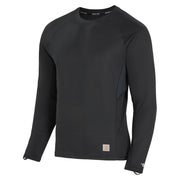 Carhartt Force Midweight Micro-Grid Long-Sleeve Base-Layer Top for Men - Black - L